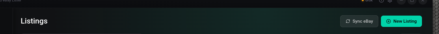 Status filter tabs showing Active, Sold, Ended, Draft